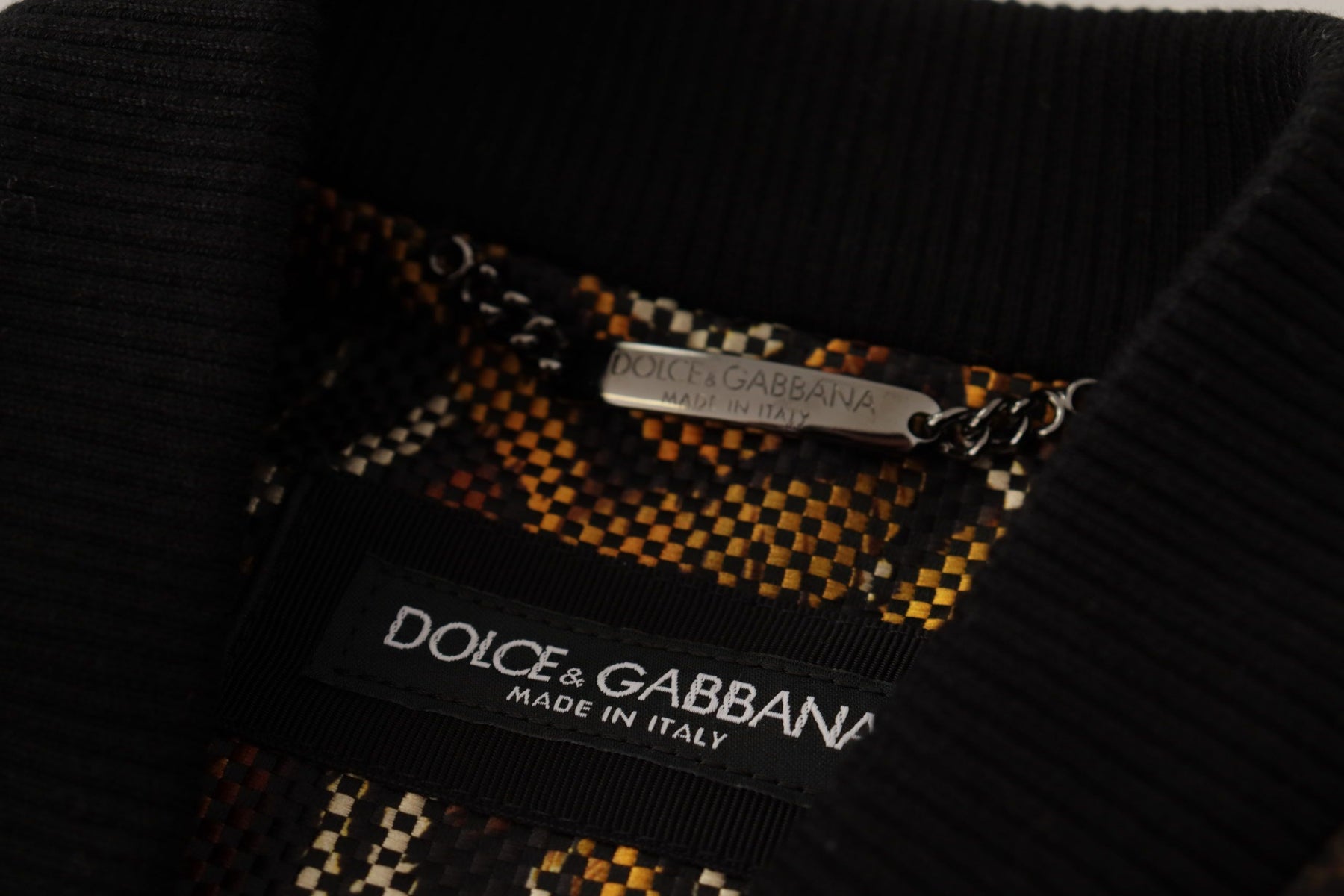 Dolce & Gabbana Brown Feather Full Zip Blouson Jacket | Regal Royce