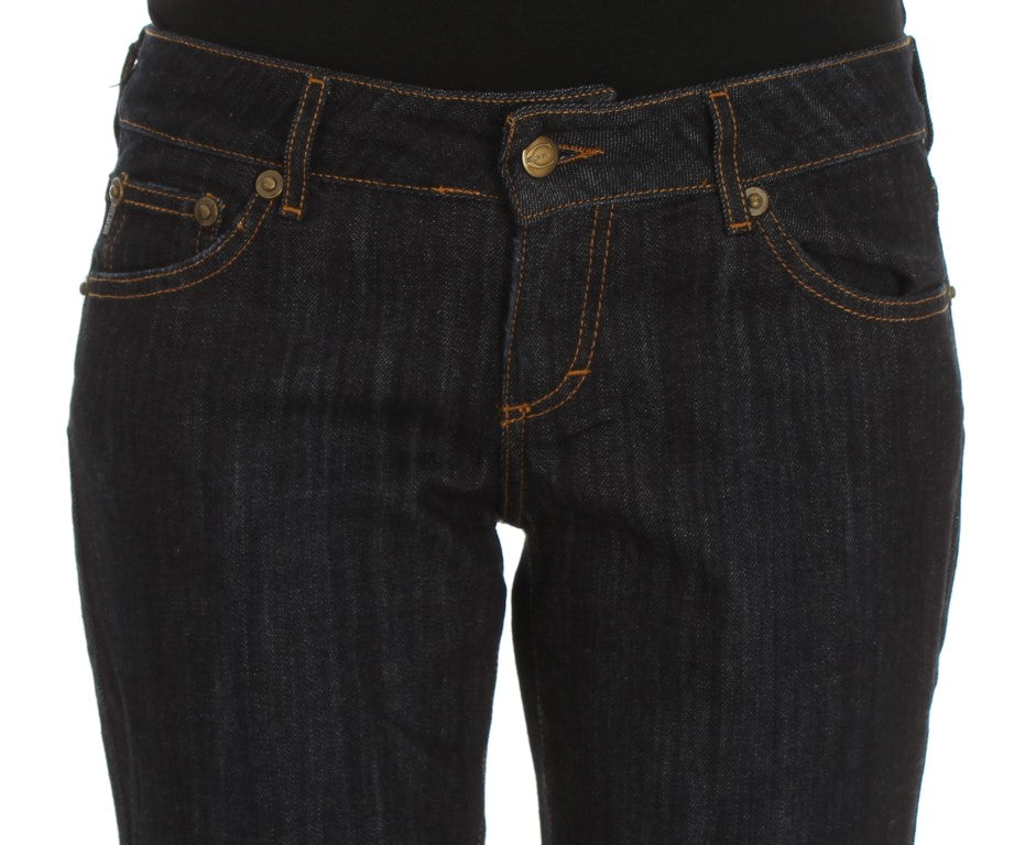 Cavalli Blue Cotton Straight Fit Stretch Jeans | Regal Royce