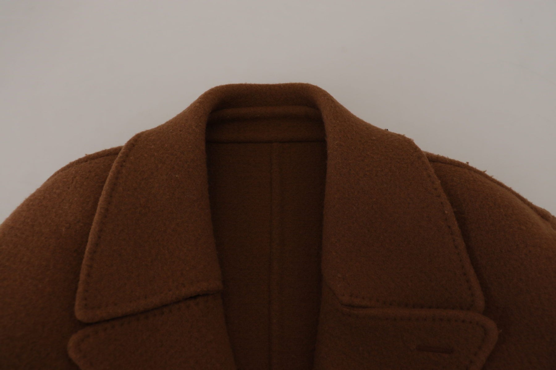 Dolce & Gabbana Brown Nylon Double Breasted Coat Jacket | Regal Royce