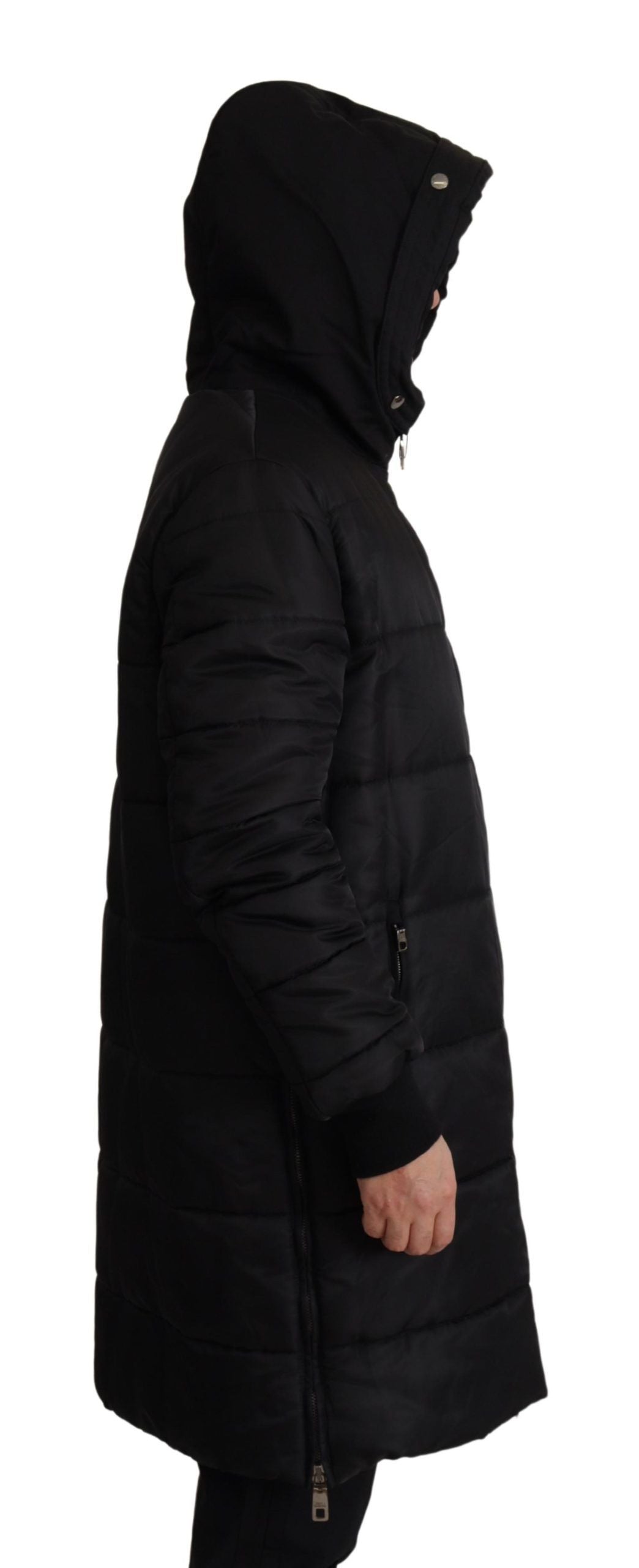 Dolce & Gabbana Black Nylon Hooded Parka Coat Winter Jacket | Regal Royce