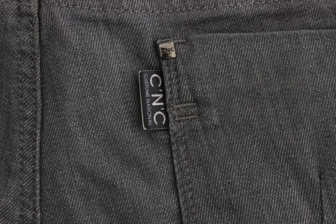 Costume National Gray Cotton Blend Slim Fit Jeans | Regal Royce