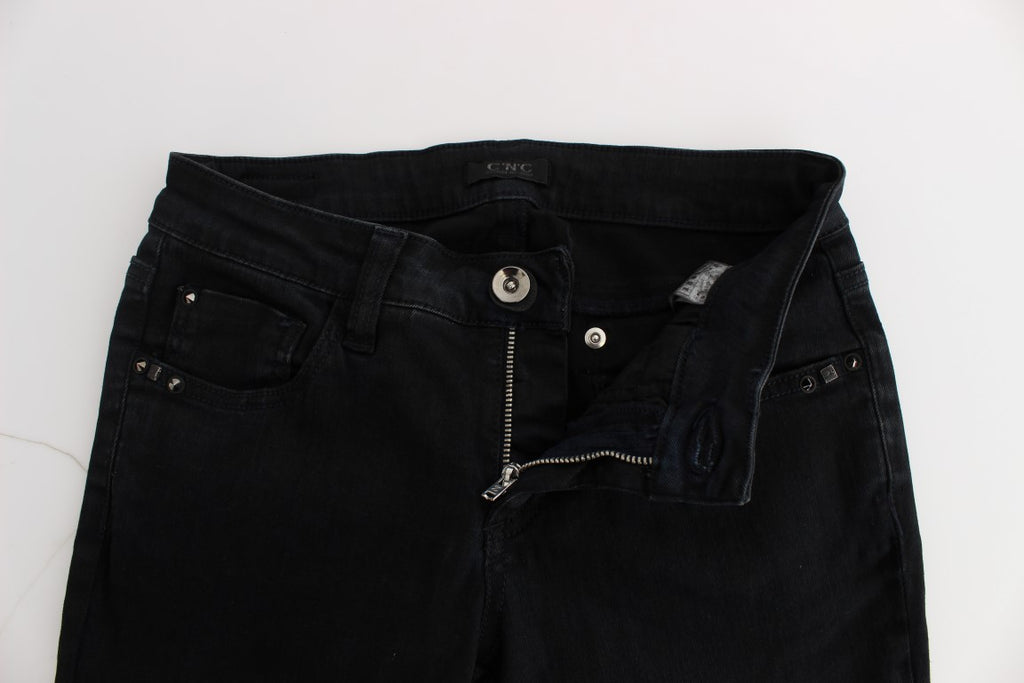 Costume National Black Cotton Slim Fit Denim Jeans