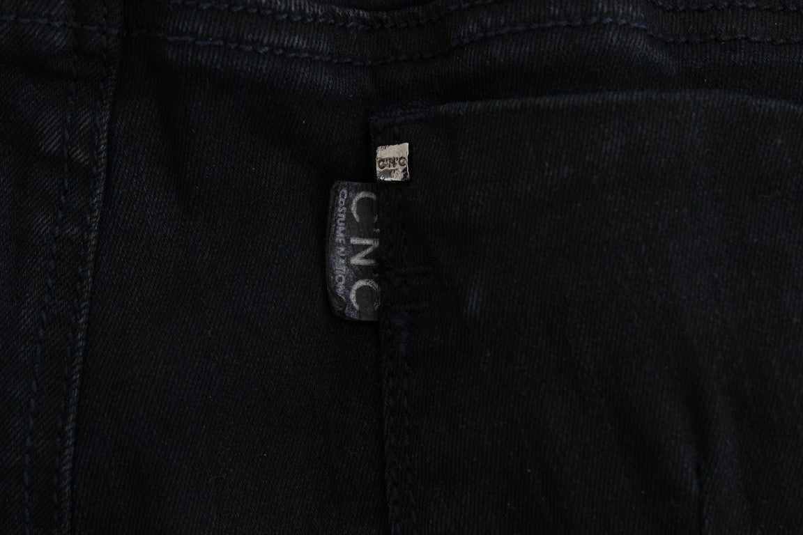 Costume National Black Cotton Slim Fit Denim Jeans | Regal Royce