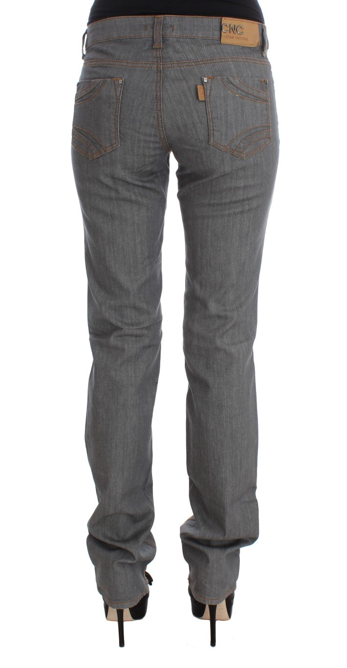 Costume National Gray Cotton Regular Fit Denim Jeans | Regal Royce