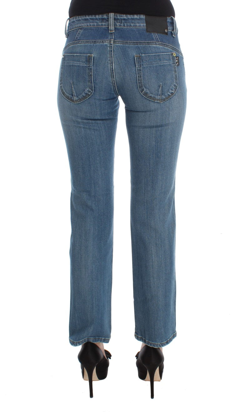Costume National Blue Cotton Slim Fit Cropped Jeans | Regal Royce