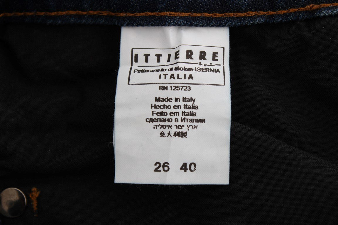 Costume National Blue Cotton Blend Bootcut Jeans | Regal Royce