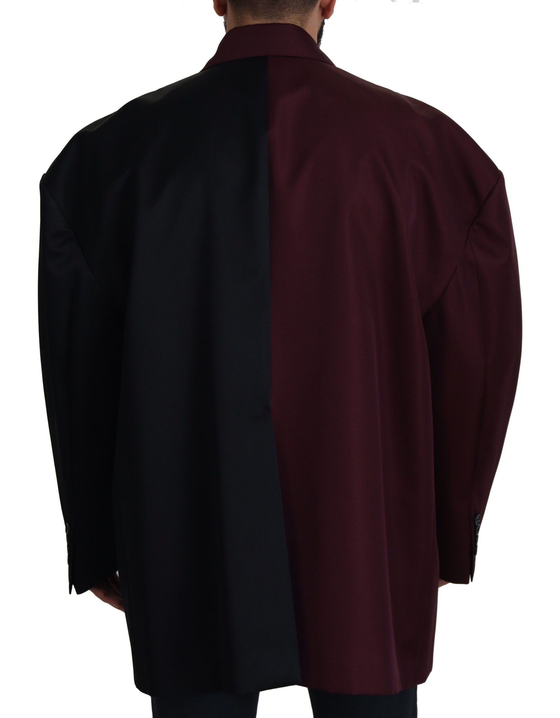 Dolce & Gabbana Bordeaux Polyester Double Breasted Jacket | Regal Royce
