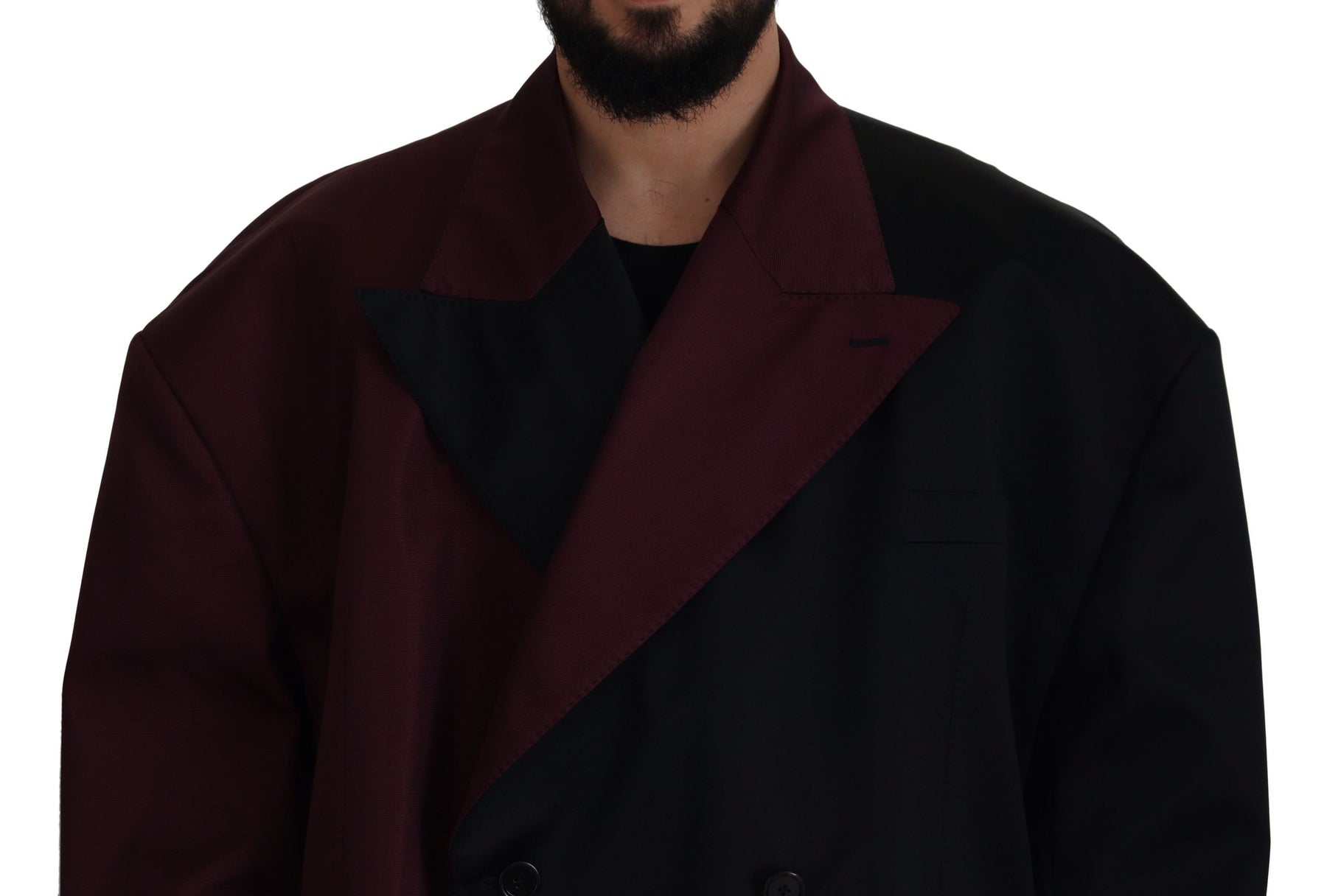 Dolce & Gabbana Bordeaux Polyester Double Breasted Jacket | Regal Royce