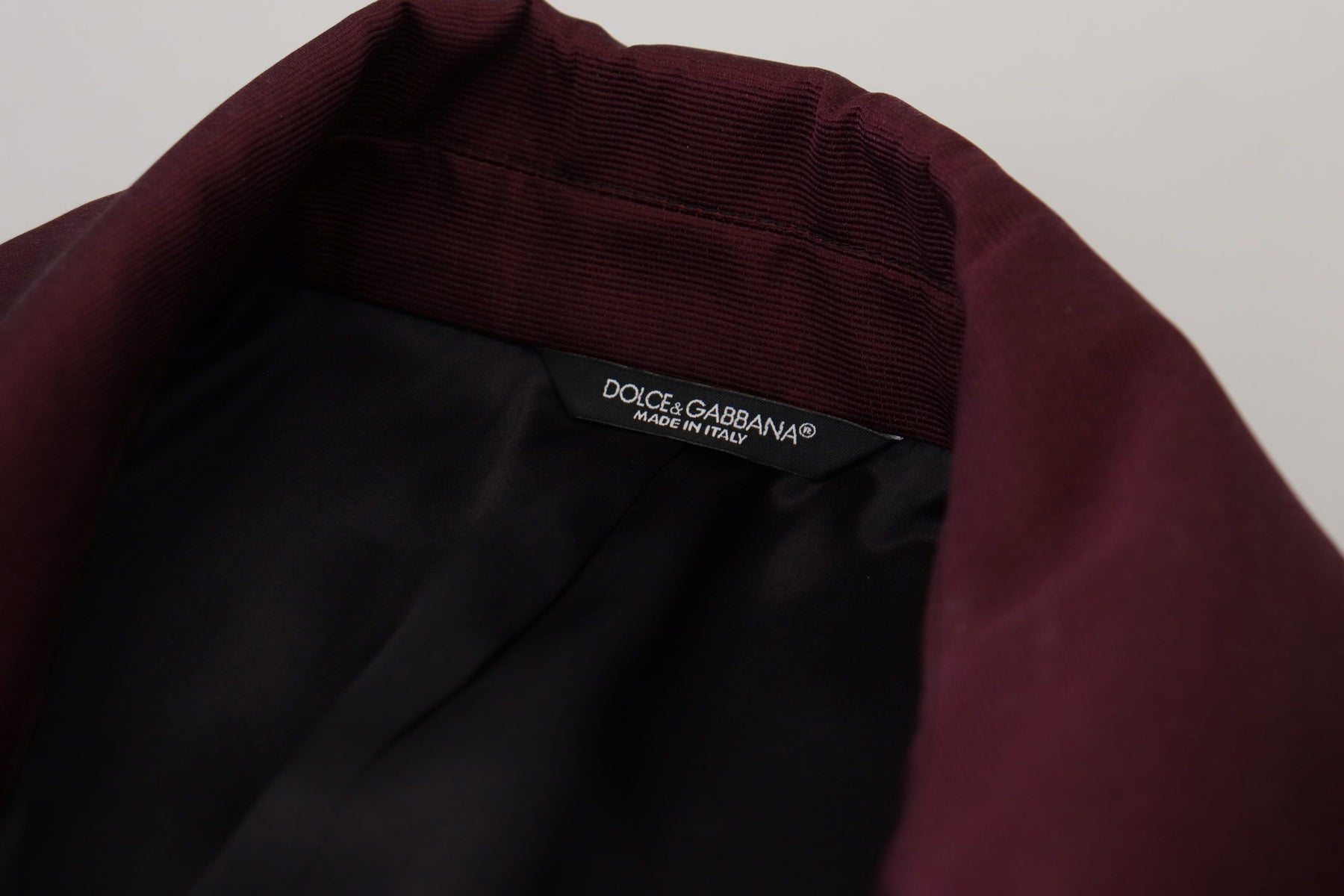 Dolce & Gabbana Bordeaux Polyester Double Breasted Jacket | Regal Royce