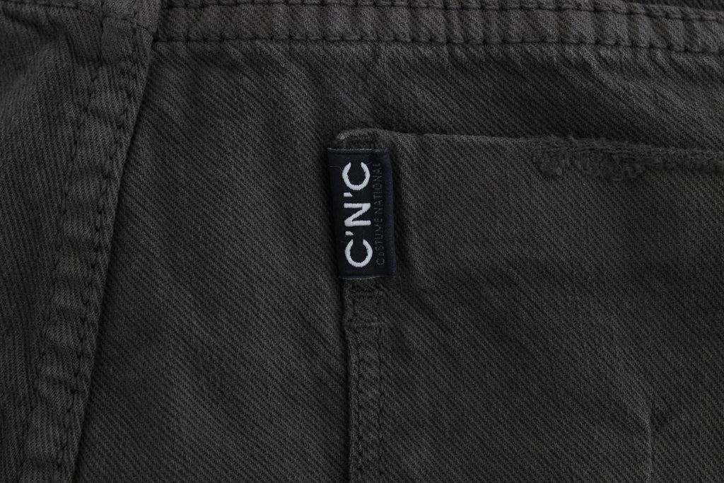 Costume National Green Cotton Blend Slim Fit Jeans