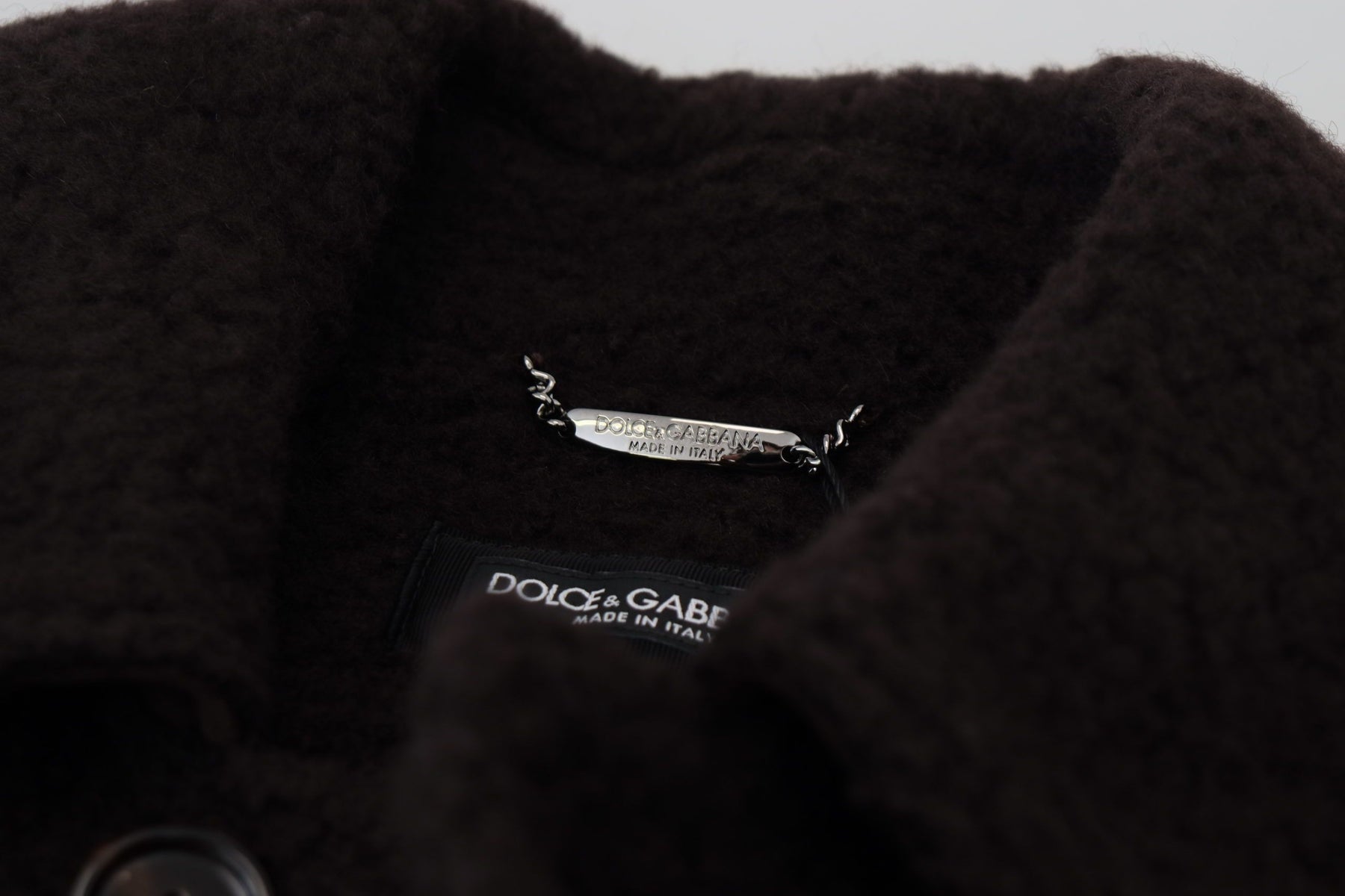 Dolce & Gabbana Black Alpaca Button Down Trench Coat Jacket | Regal Royce