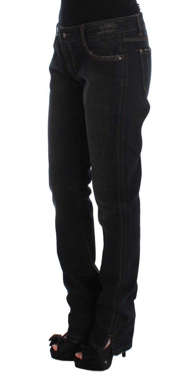 Ermanno Scervino Blue Wash Cotton Boyfriend Jeans | Regal Royce