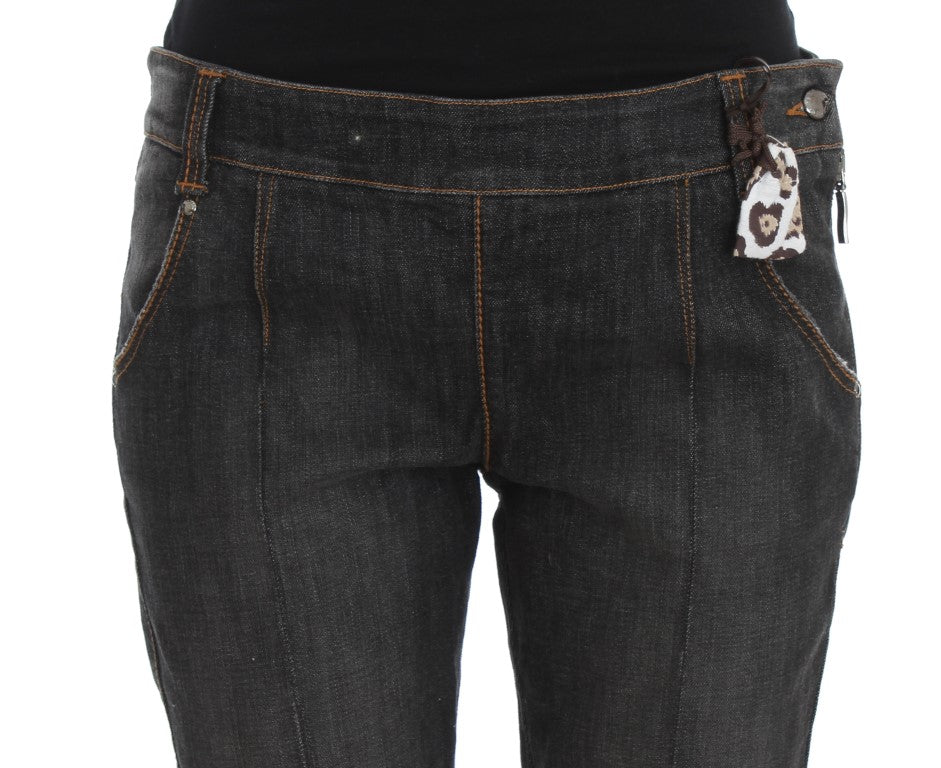 Ermanno Scervino Gray Cotton Slim Fit Denim Jeans | Regal Royce