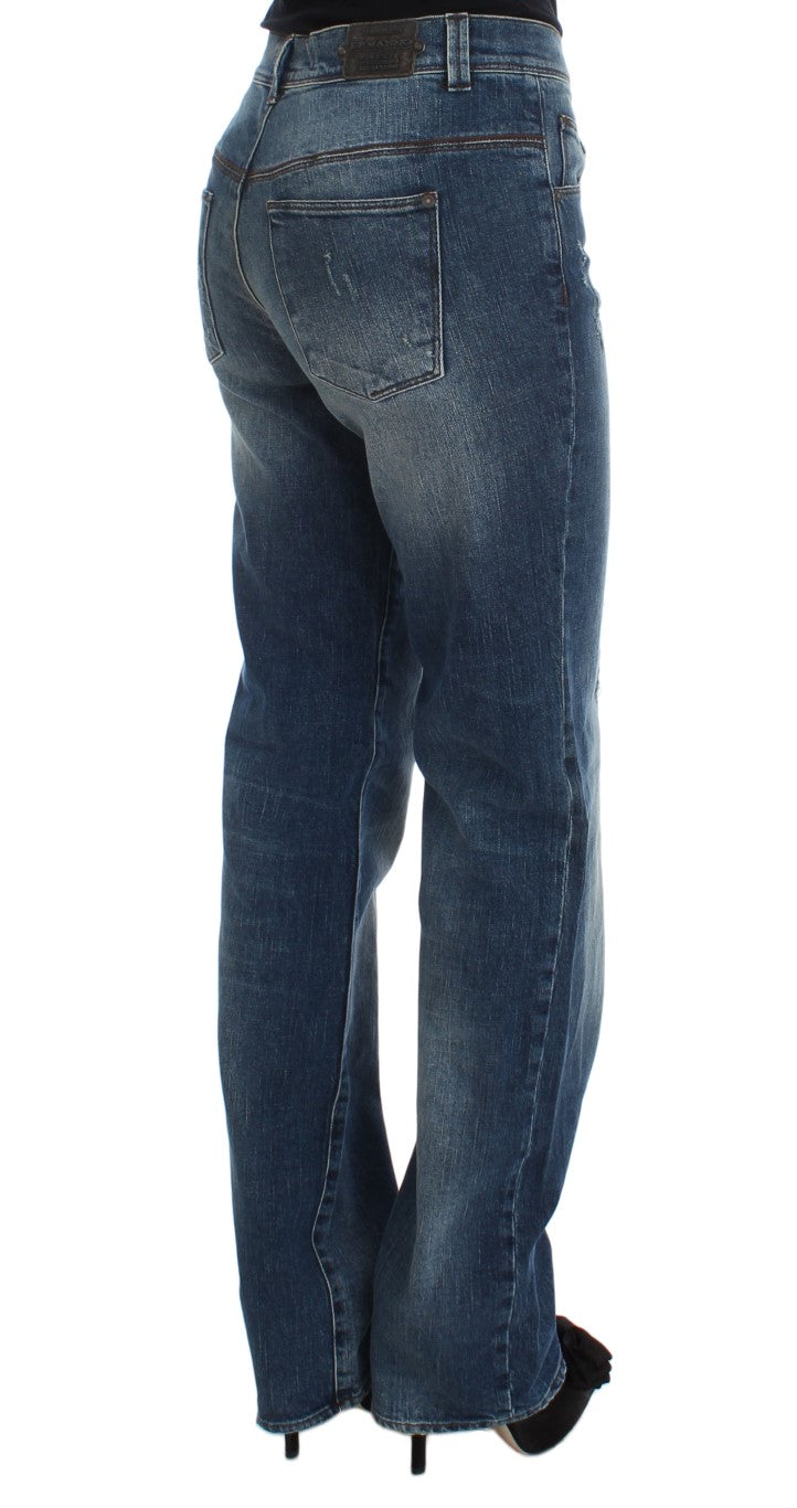 Ermanno Scervino Blue Wash Cotton Blend Slim Fit Jeans | Regal Royce