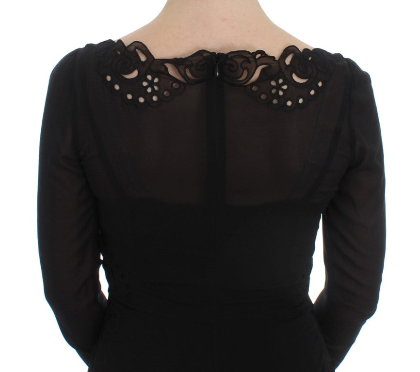 Dolce & Gabbana Black Silk Stretch Sheath Dress | Regal Royce