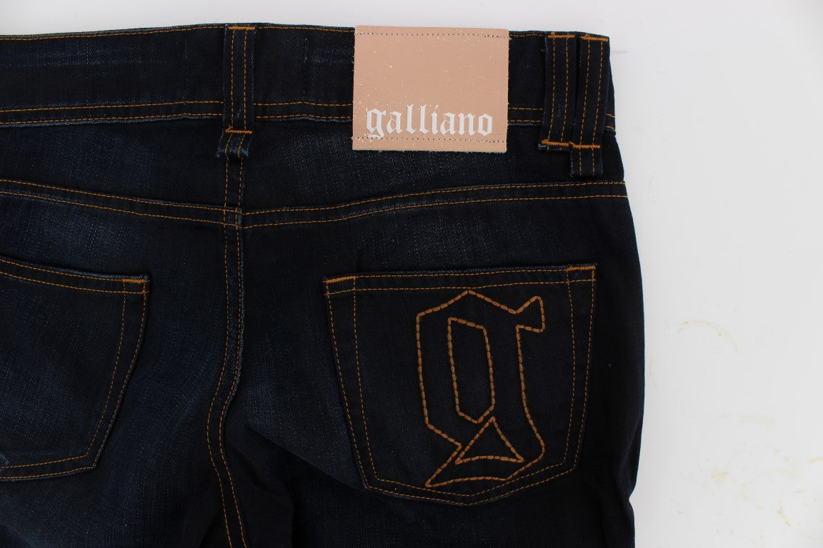 John Galliano Blue Wash Cotton Slim Fit Jeans | Regal Royce
