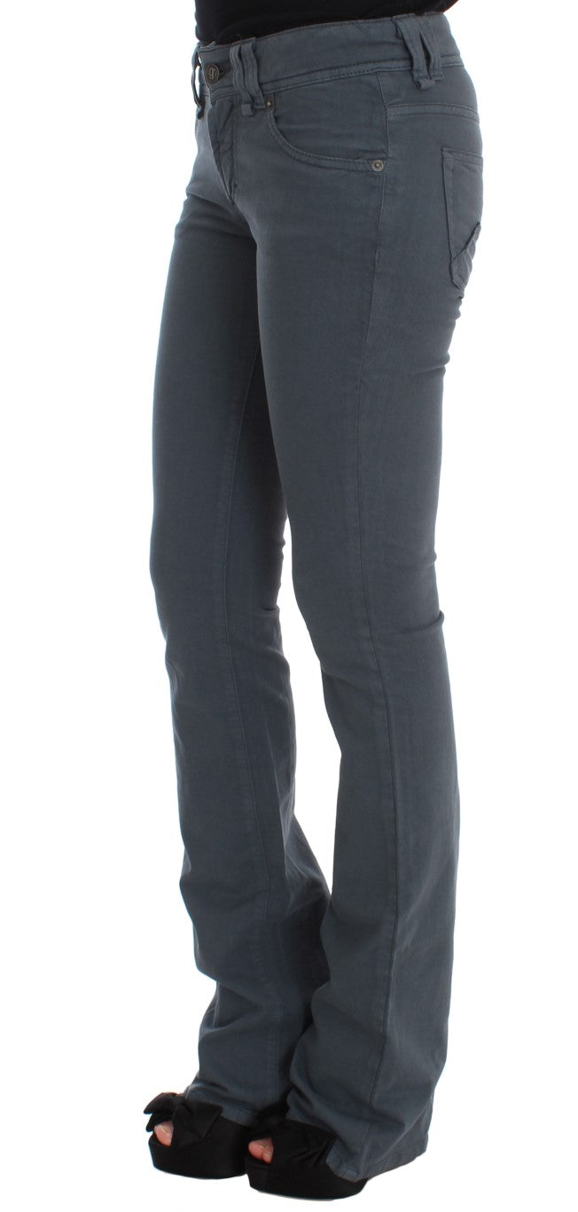John Galliano Blue Cotton Blend Slim Fit Bootcut Jeans | Regal Royce