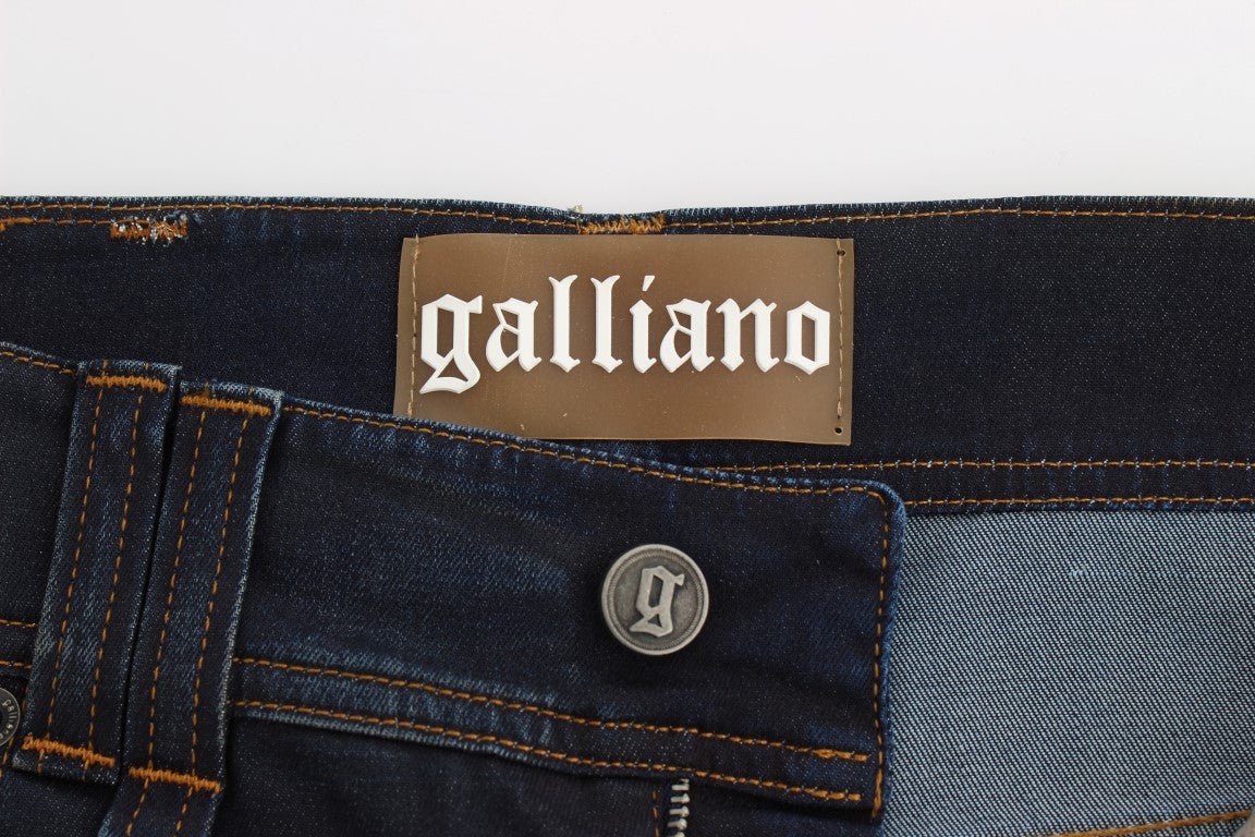 John Galliano Blue Wash Cotton Blend Boyfriend Fit Jeans | Regal Royce
