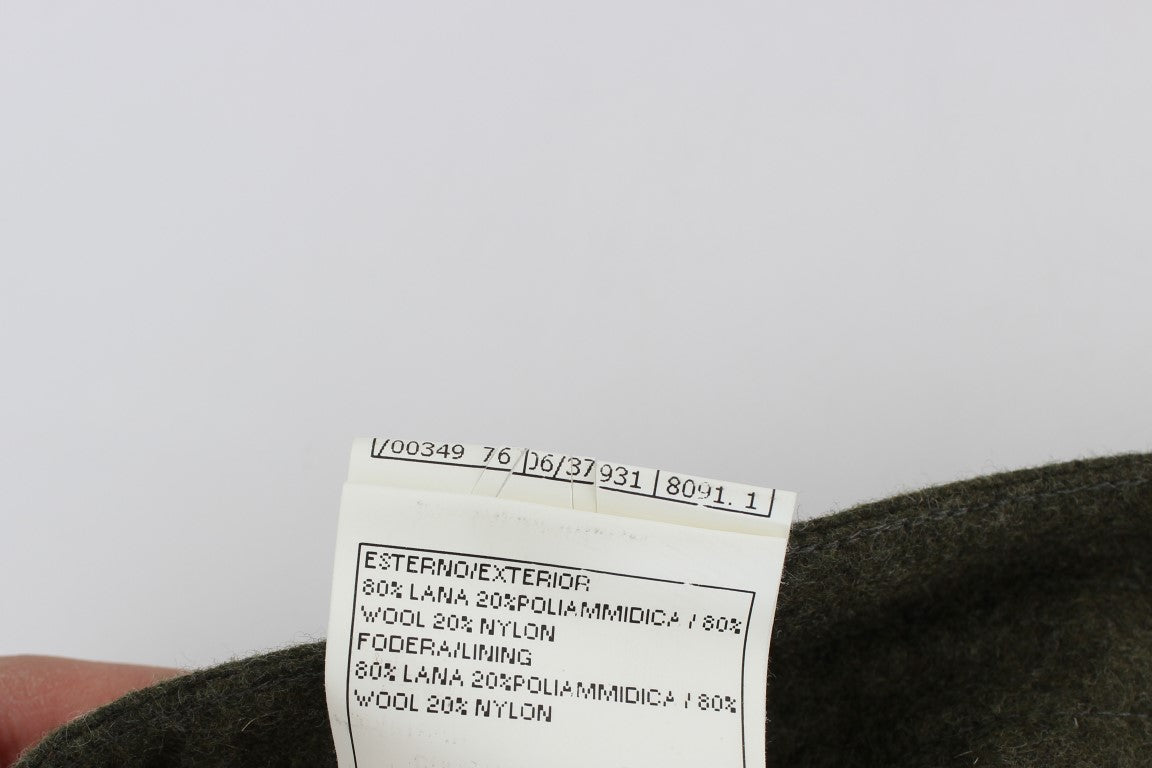 Ermanno Scervino Green Wool Blend Loose Fit Cargo Pants | Regal Royce