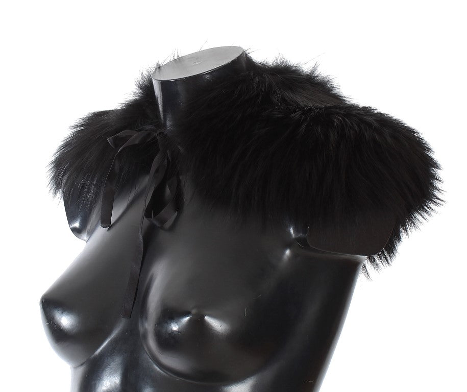 Dolce & Gabbana Black Fox Fur Collar Scarf | Regal Royce
