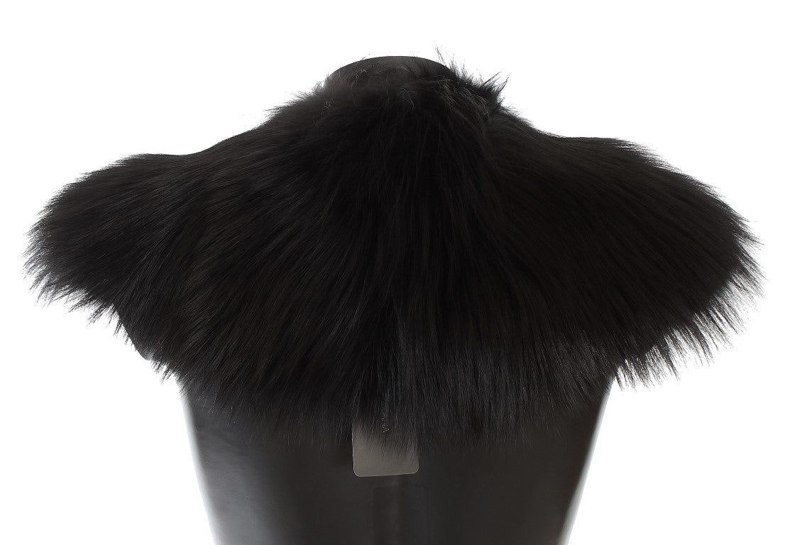 Dolce & Gabbana Black Fox Fur Collar Scarf | Regal Royce