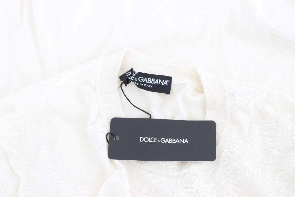 Dolce & Gabbana White 100% Cashmere Sweater | Regal Royce