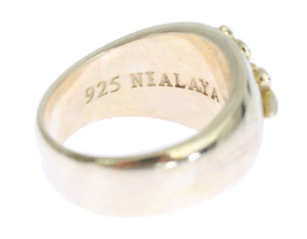 Nialaya Silver Crest 925 Sterling Ring | Regal Royce