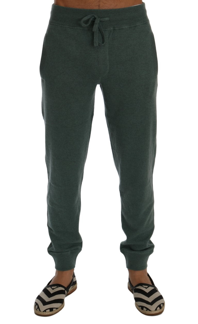 Dolce & Gabbana Green Cashmere Training Pants | Regal Royce
