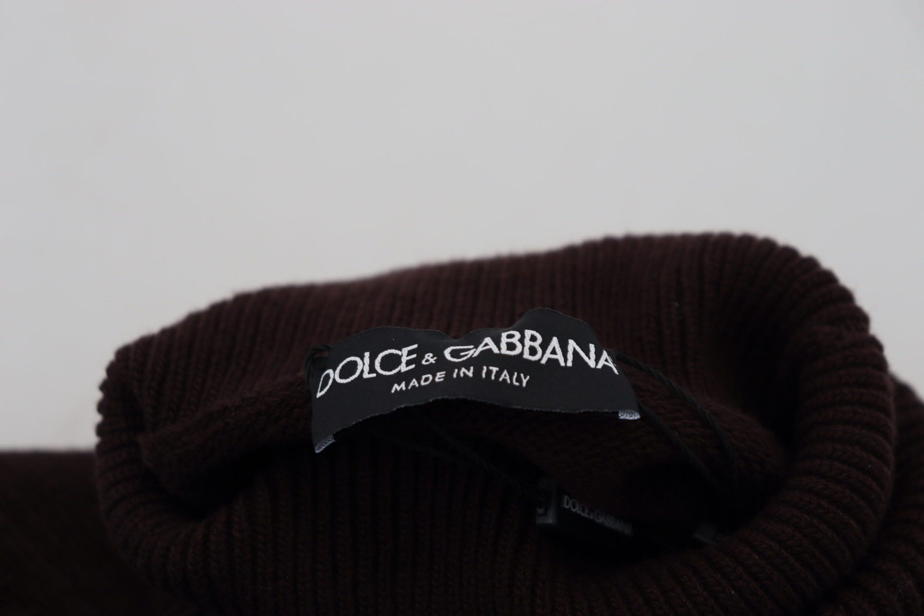Dolce & Gabbana Brown Wool Turtle Neck Pullover Sweater | Regal Royce