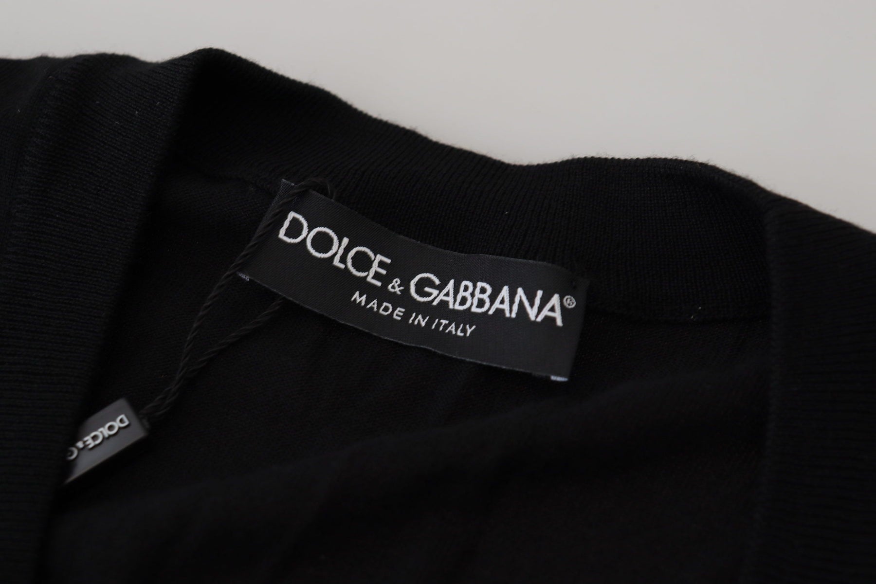 Dolce & Gabbana Black Wool Button Down Cardigan Sweater | Regal Royce