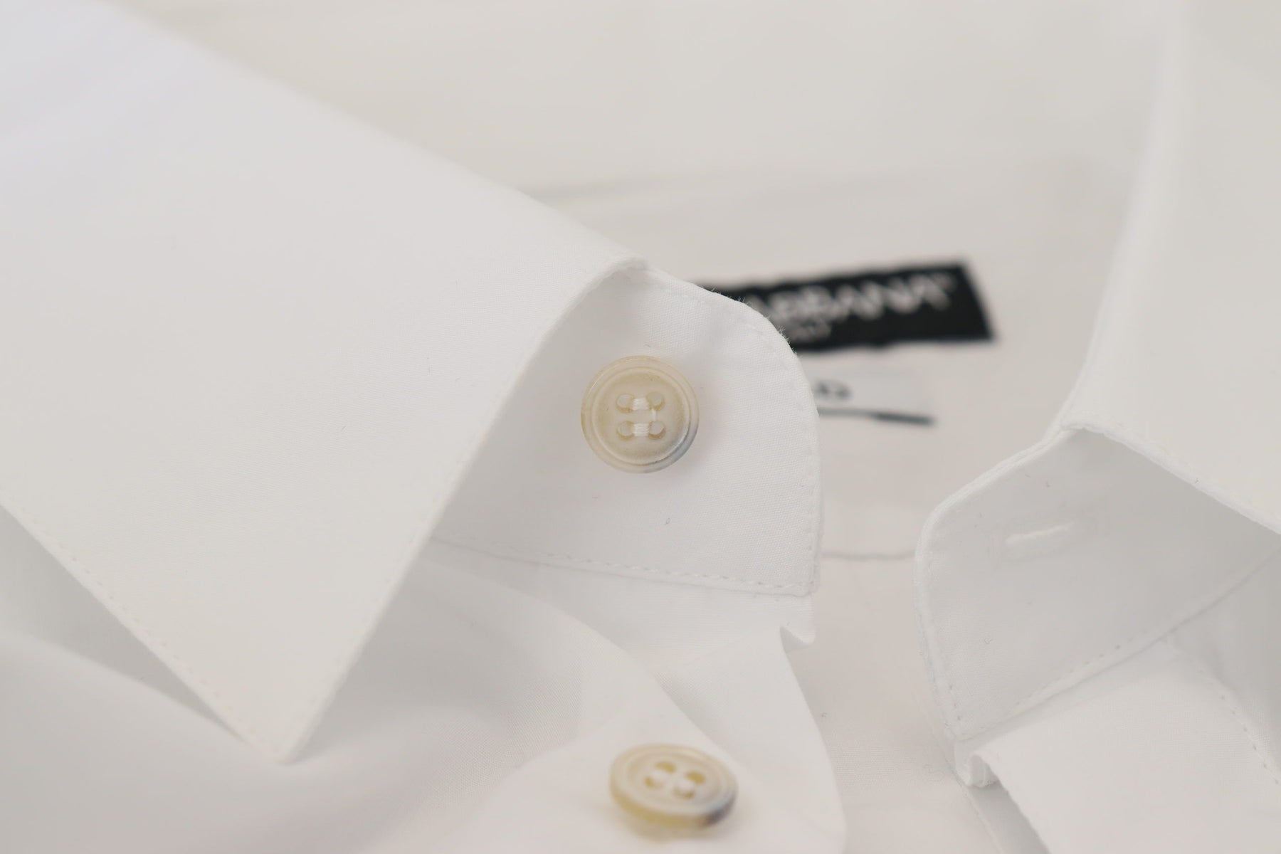 Dolce & Gabbana White Cotton Peacock Feather Formal GOLD Shirt | Regal Royce