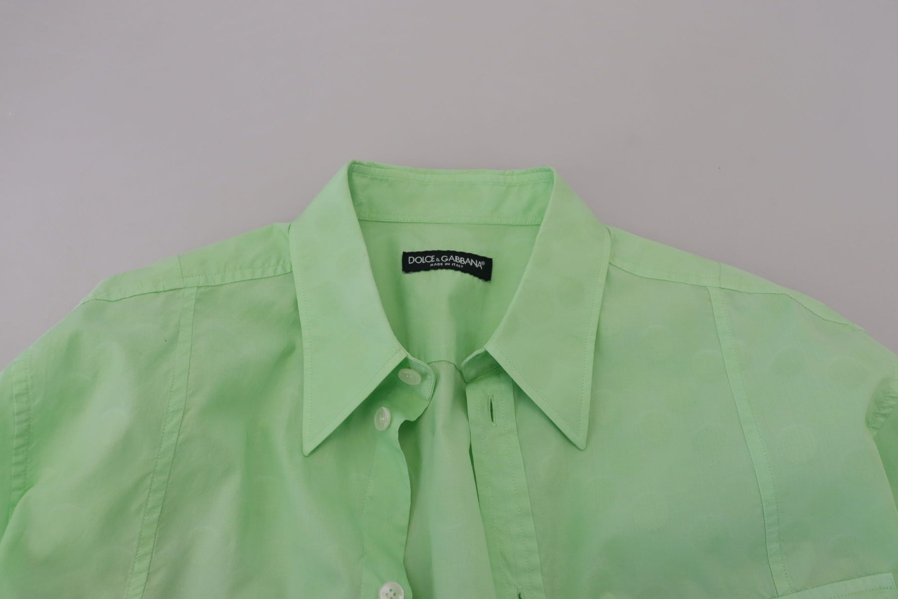 Dolce & Gabbana Mint Green Long Sleeves Button Down Shirt | Regal Royce