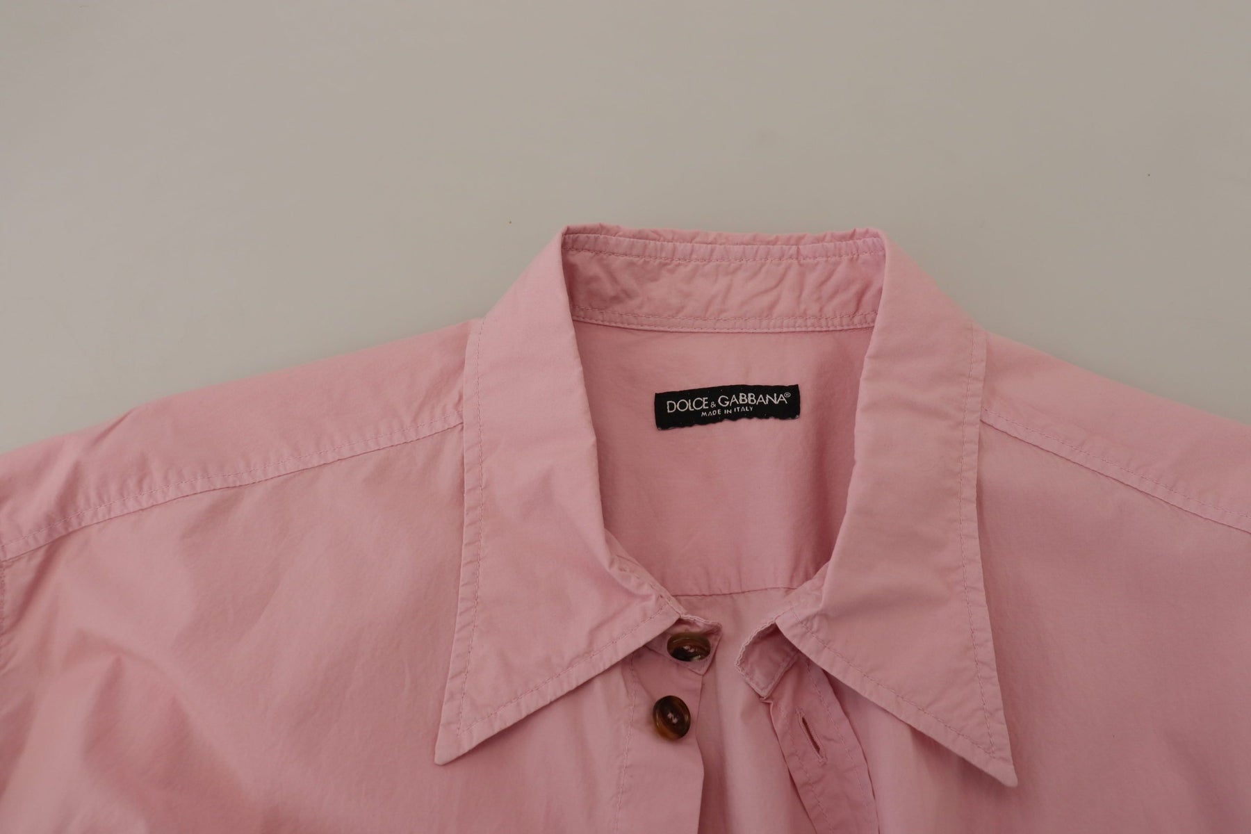 Dolce & Gabbana Pink Casual Button Down Long Sleeves Shirt | Regal Royce