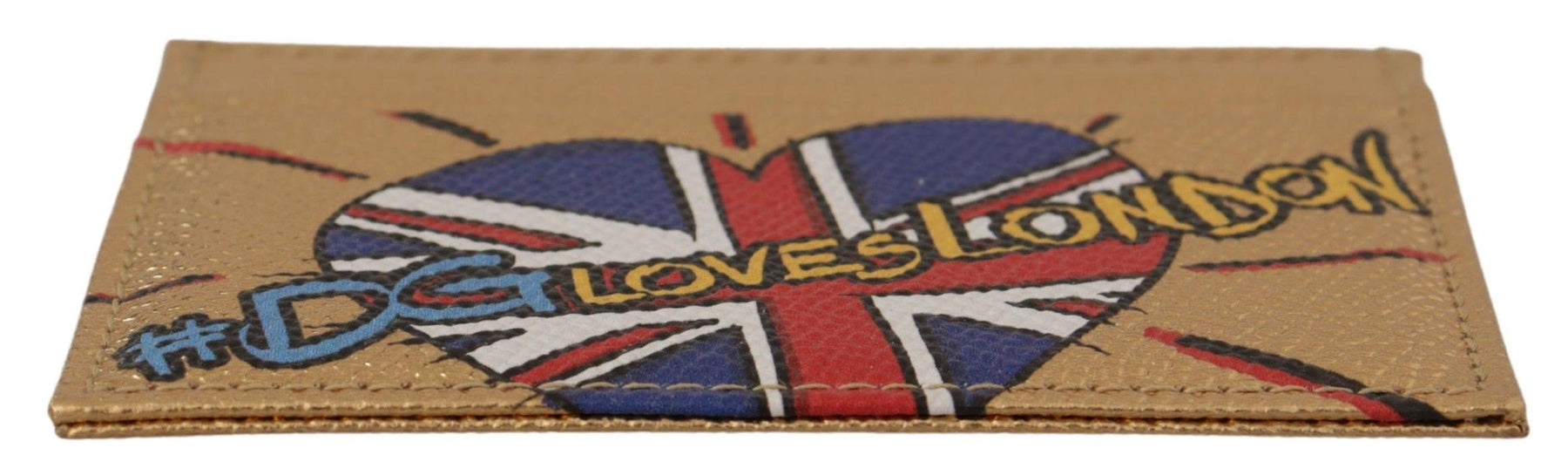 Dolce & Gabbana Gold Leather #DGLovesLondon Women Cardholder Case Wallet | Regal Royce