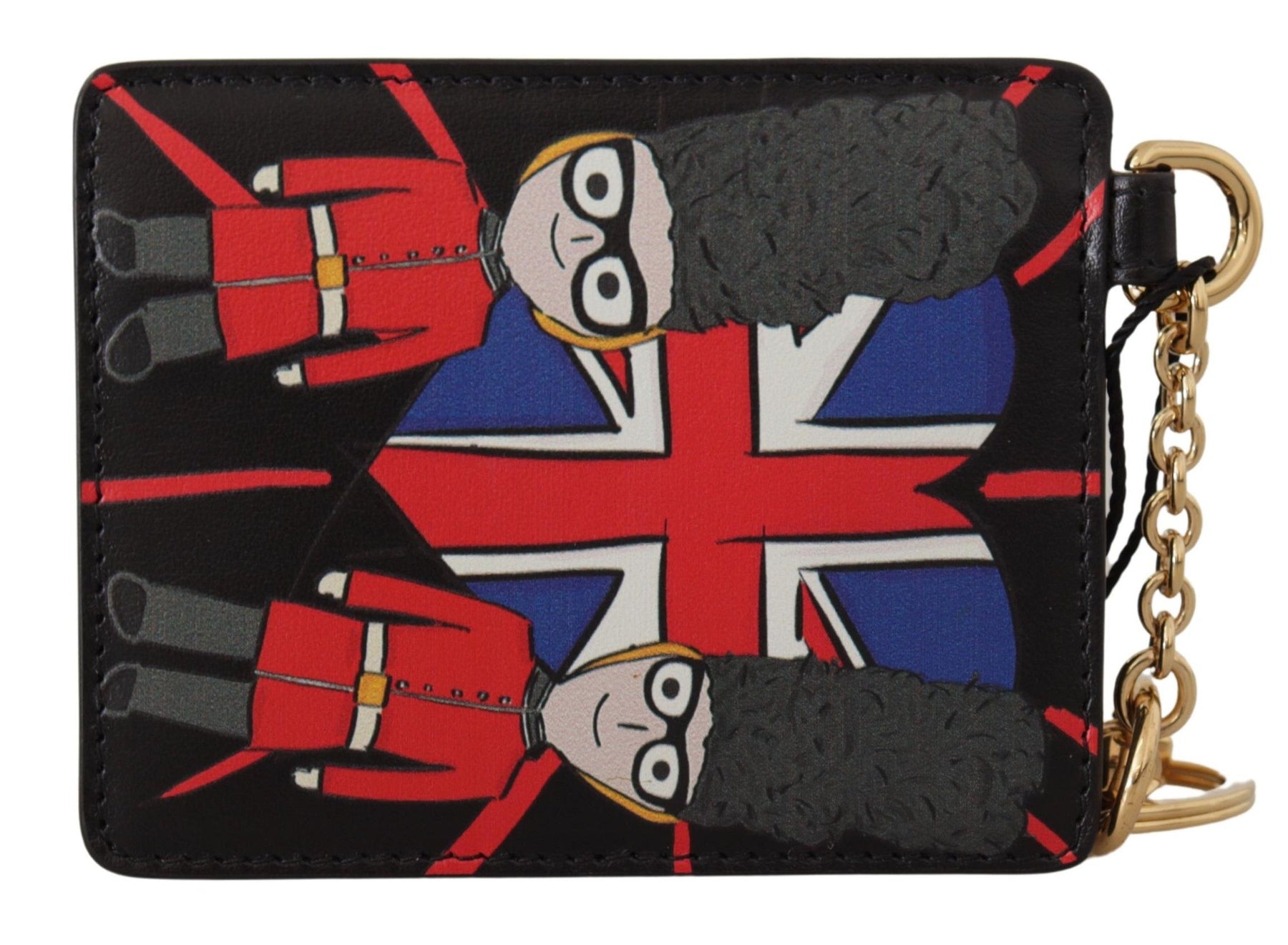 Dolce & Gabbana Black Leather #DGLovesLondon Keyring Cardholder Coin Case | Regal Royce