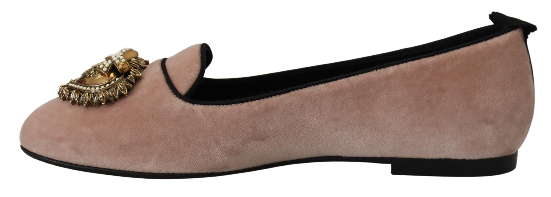 Dolce & Gabbana Pink Velvet Slip Ons Loafers Flats Shoes | Regal Royce
