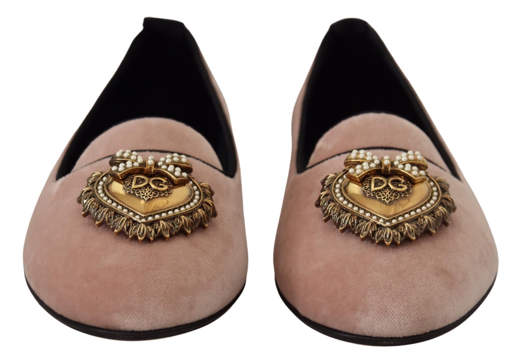 Dolce & Gabbana Pink Velvet Slip Ons Loafers Flats Shoes | Regal Royce