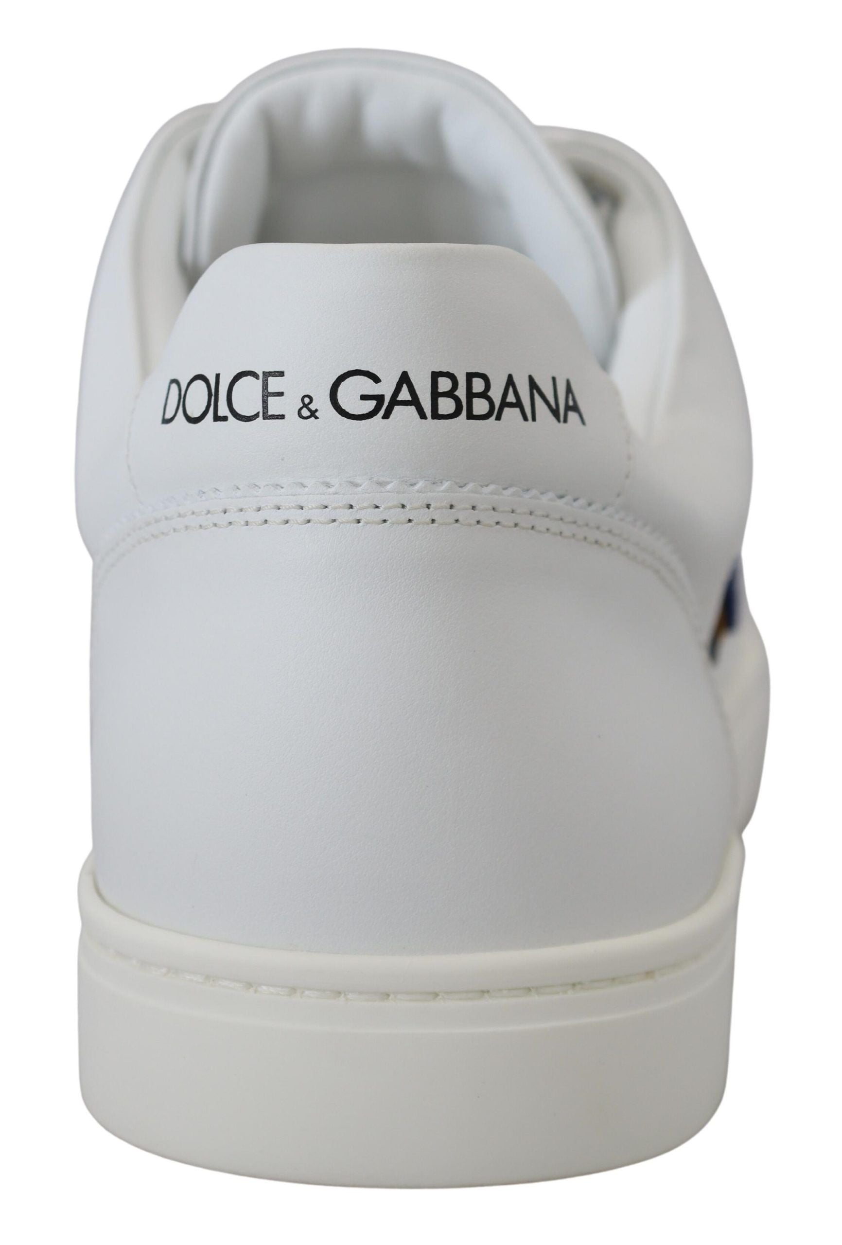 Dolce & Gabbana White Leather DG Logo Casual Sneakers Shoes | Regal Royce