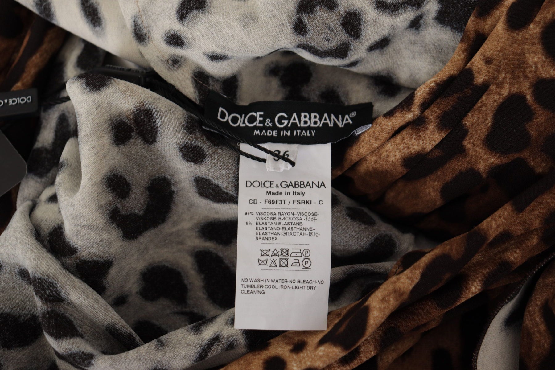 Dolce & Gabbana Brown Leopard Wrap A-line Maxi Viscose Dress | Regal Royce