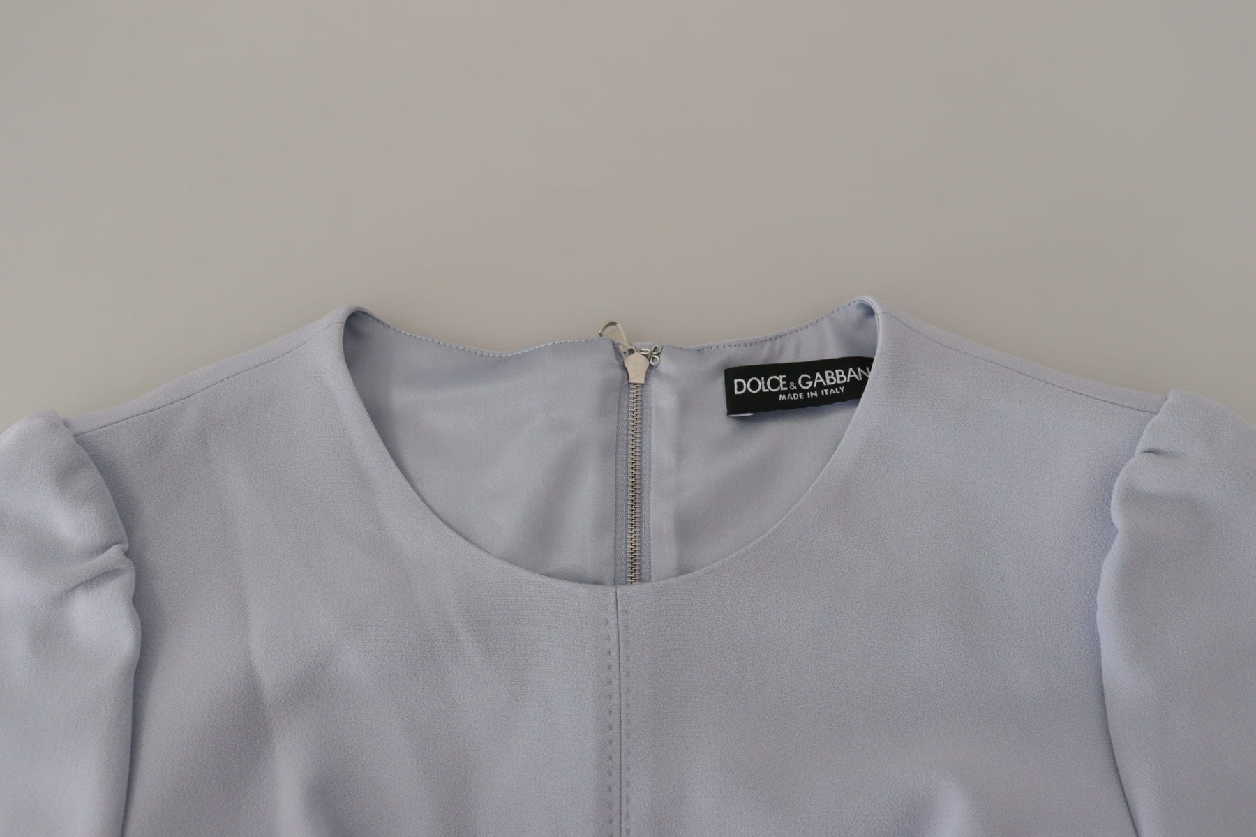 Dolce & Gabbana Blue Floral Applique Midi Viscose Dress | Regal Royce