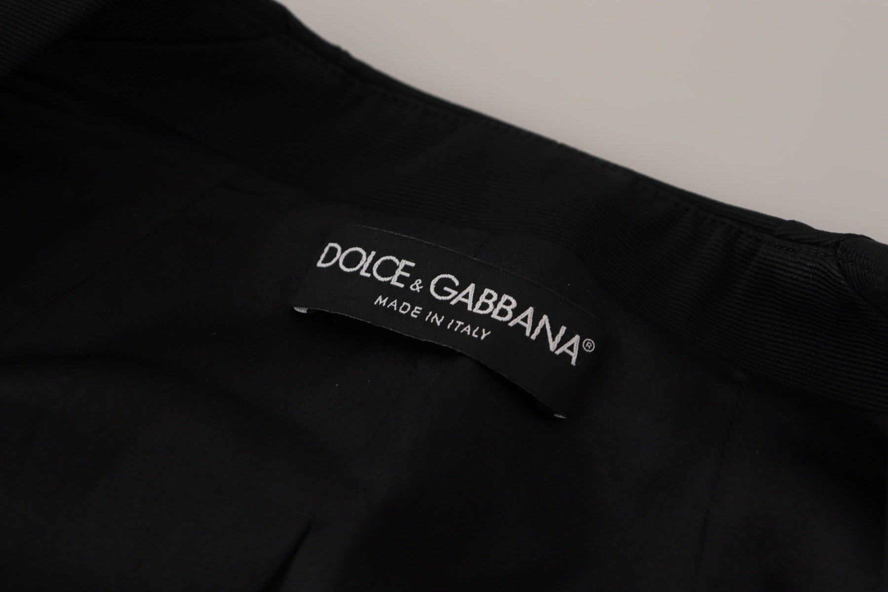 Dolce & Gabbana Black Slim Fit Long Sleeves Snap Jacket | Regal Royce