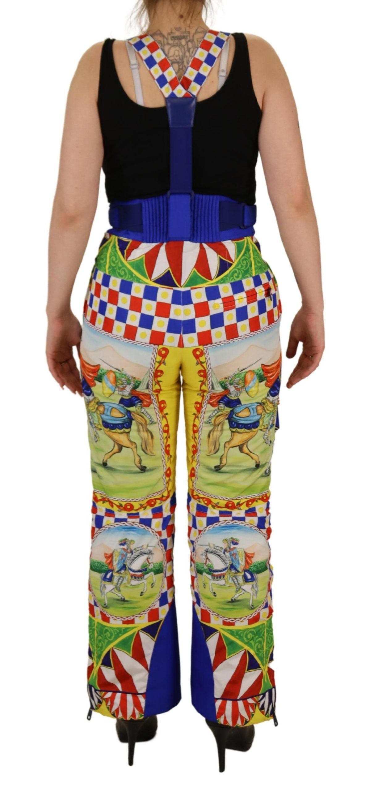 Dolce & Gabbana Multicolor Printed Snow Trouser Pants | Regal Royce