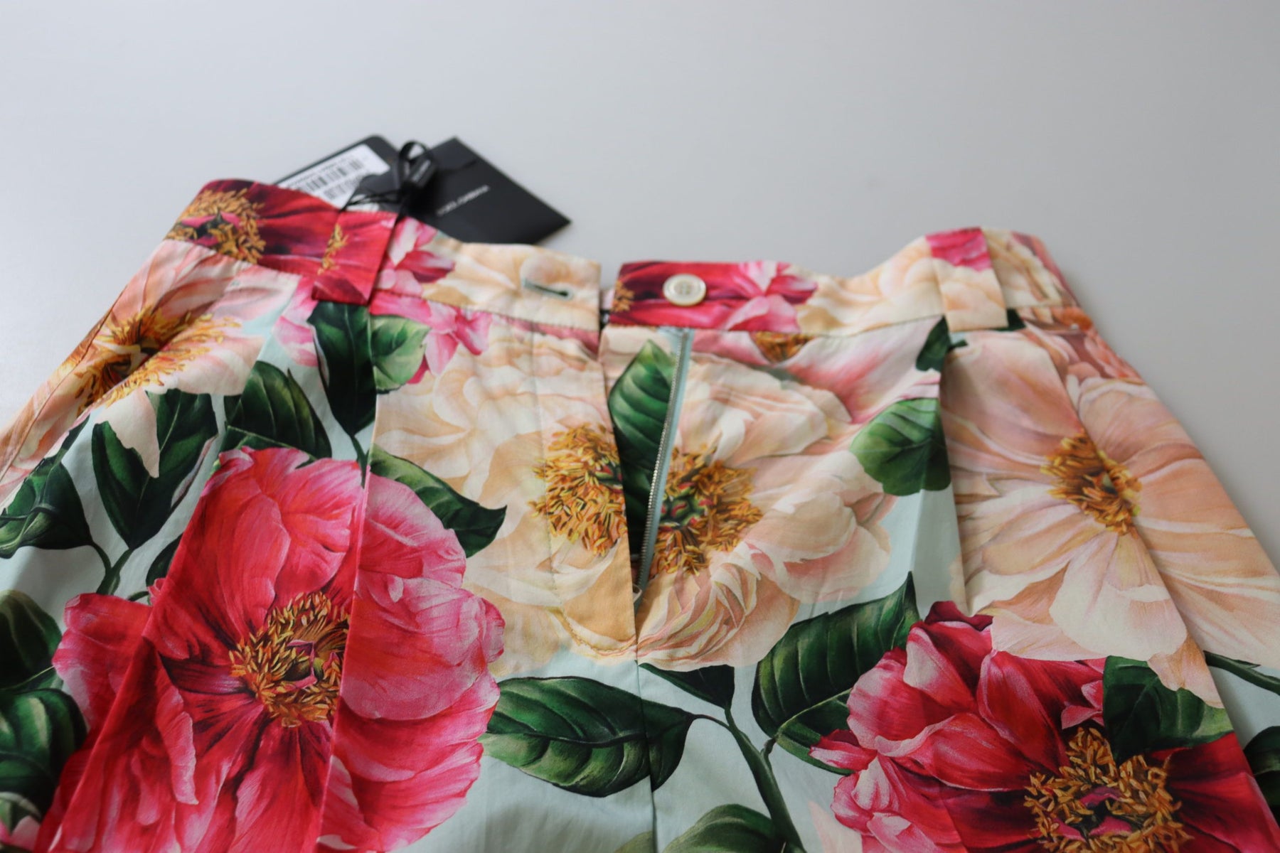 Dolce & Gabbana Multicolor Flora Printed High Waist Cropped Trouser Pants | Regal Royce