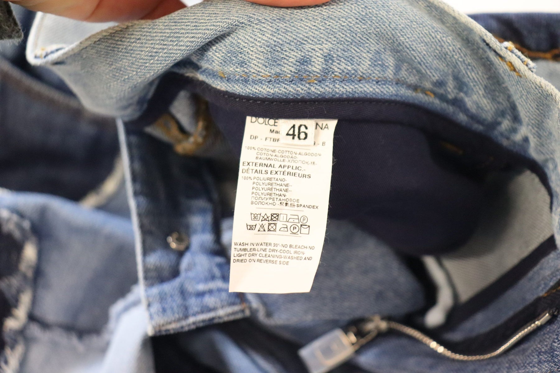 Dolce & Gabbana Multicolor Patchwork High Waist Denim Jeans | Regal Royce