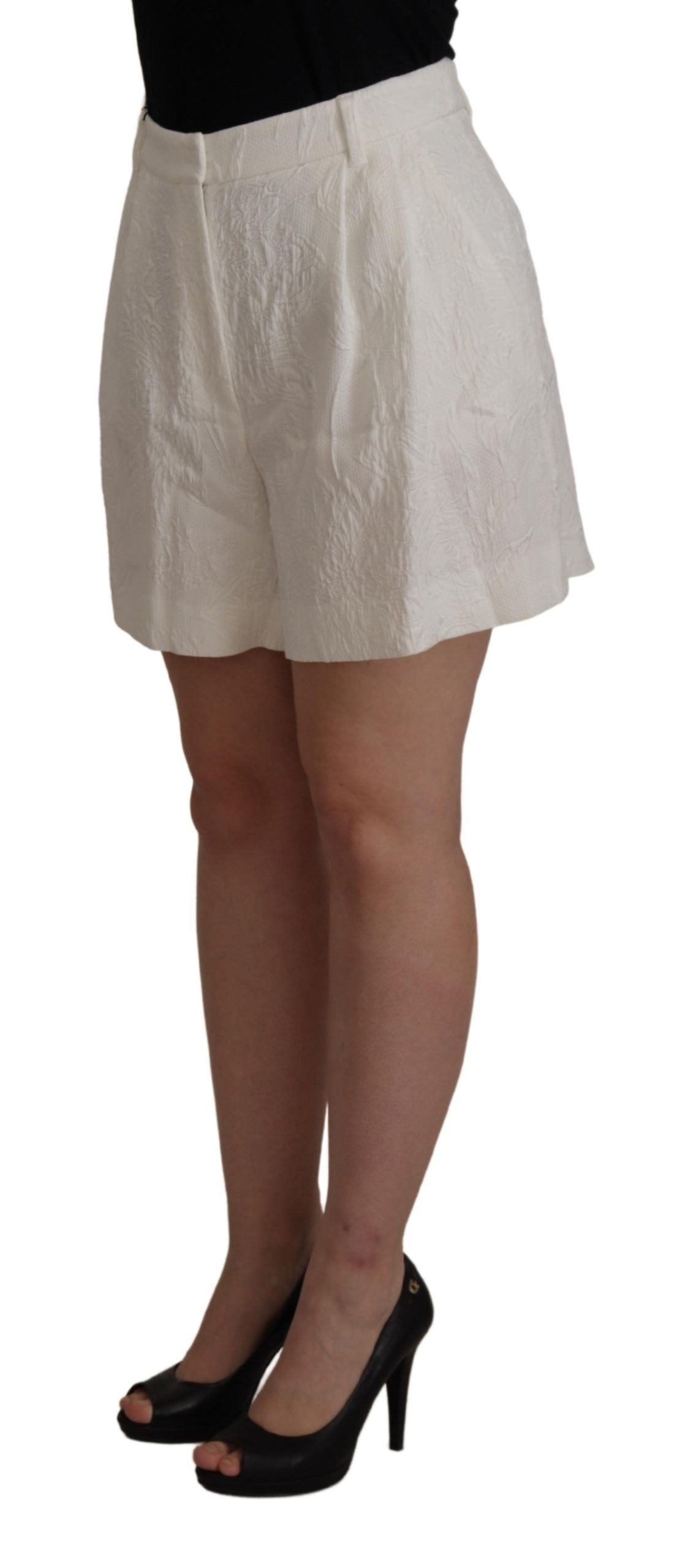 Dolce & Gabbana White High Waist Culotte Cotton Shorts | Regal Royce