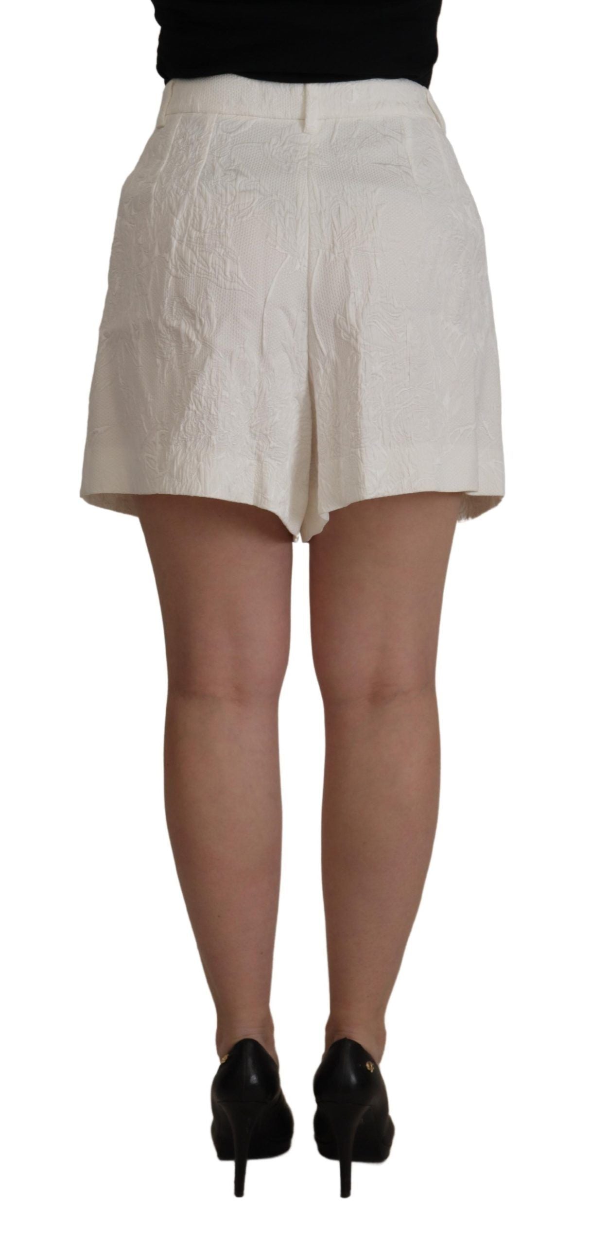 Dolce & Gabbana White High Waist Culotte Cotton Shorts | Regal Royce