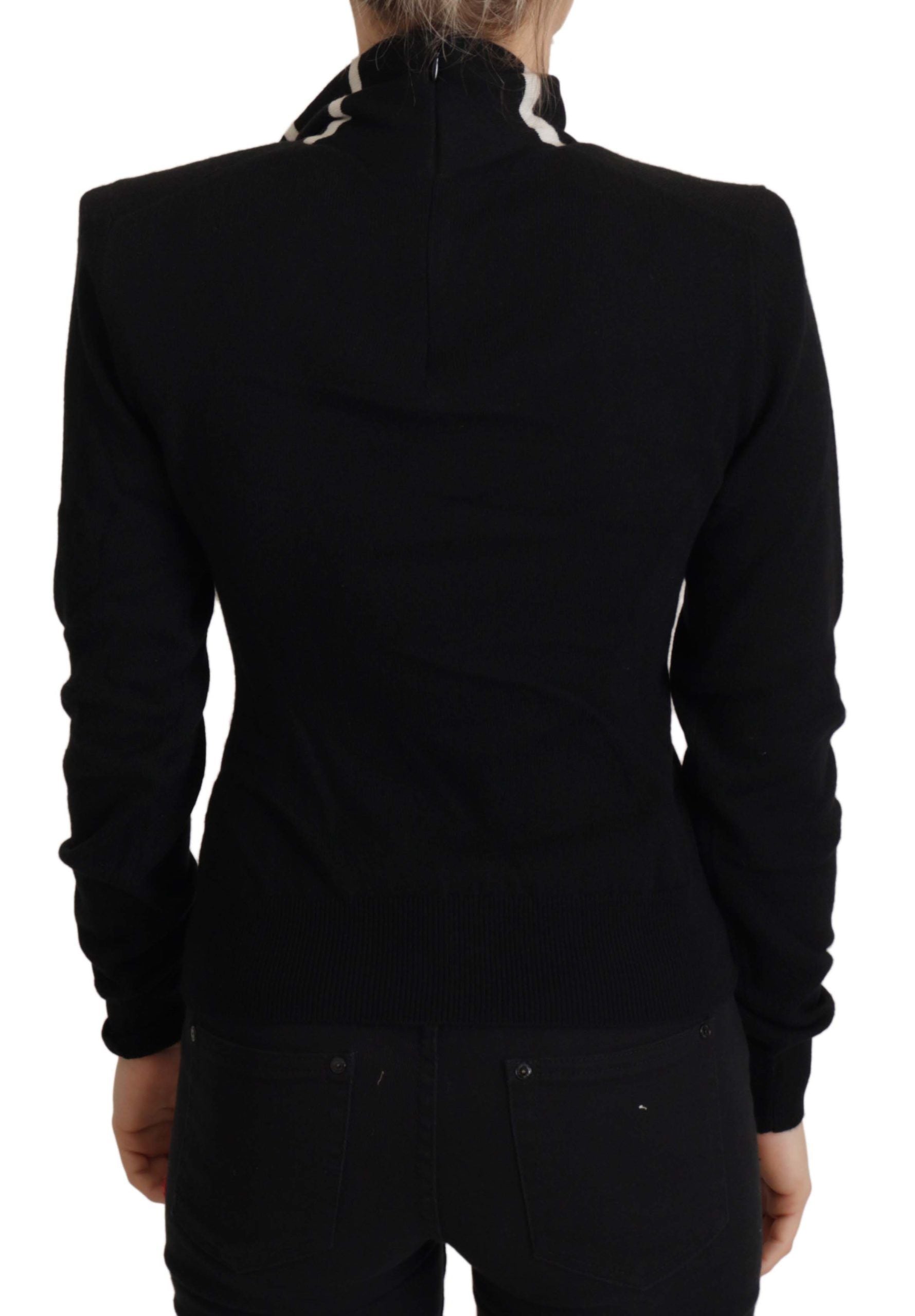 Dolce & Gabbana Black Cashmere Turtleneck Pullover Sweater | Regal Royce