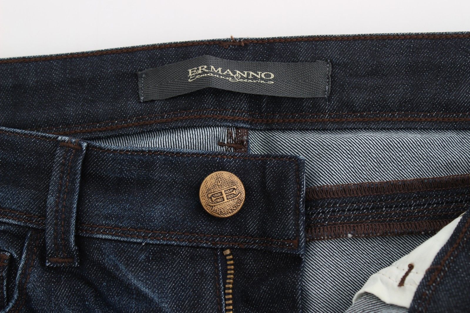 Ermanno Scervino Blue Slim Jeans Denim Pants Skinny Leg Stretch | Regal Royce