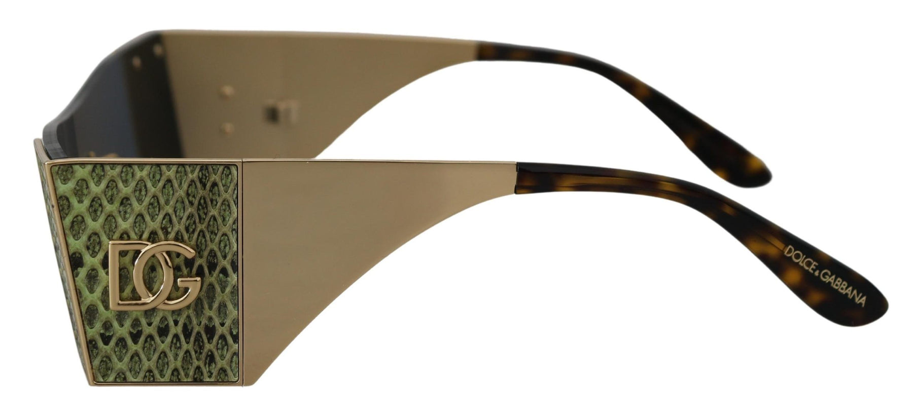 Dolce & Gabbana Gold Metal Rectangle Shades DG2263 Sunglasses | Regal Royce