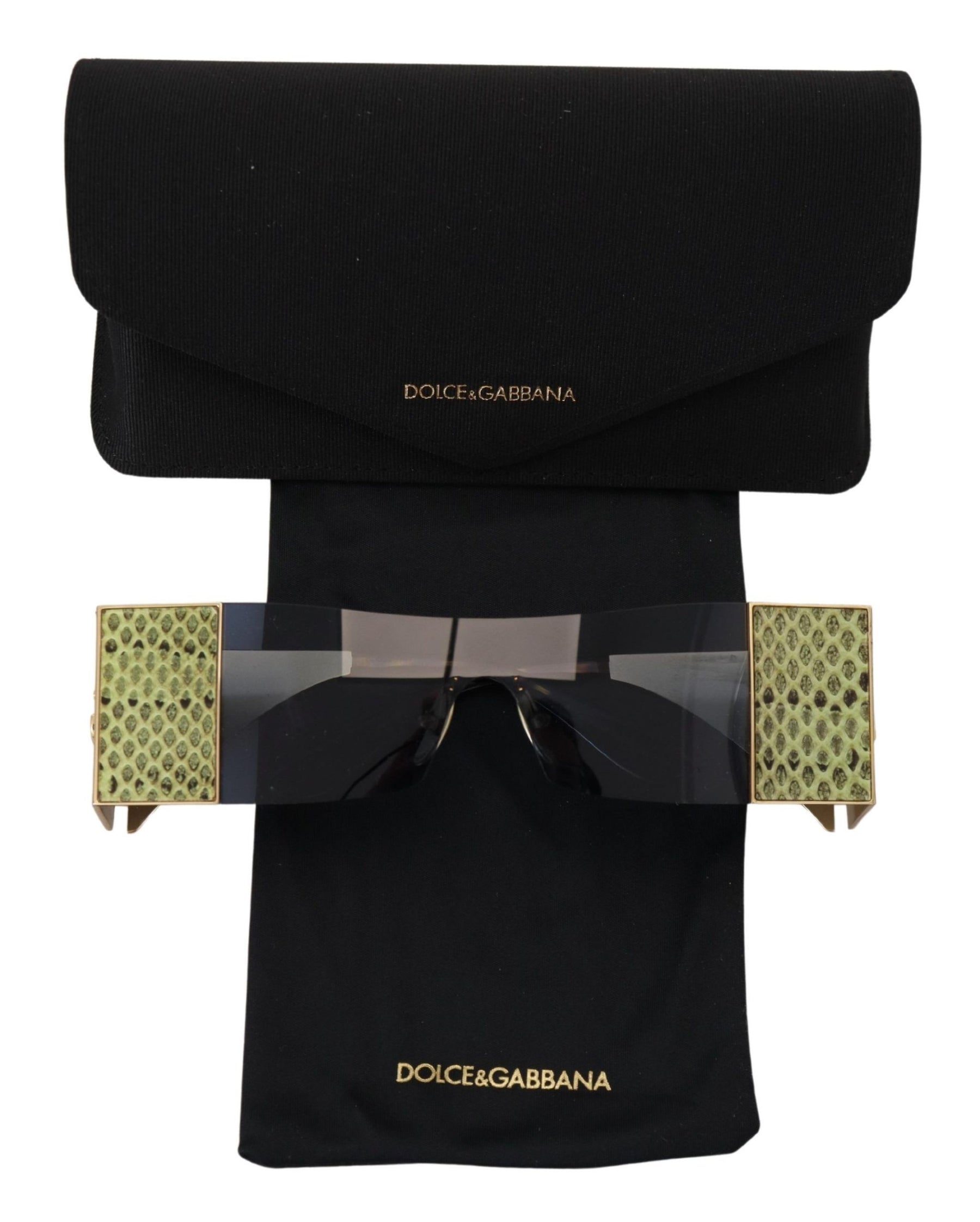 Dolce & Gabbana Gold Metal Rectangle Shades DG2263 Sunglasses | Regal Royce